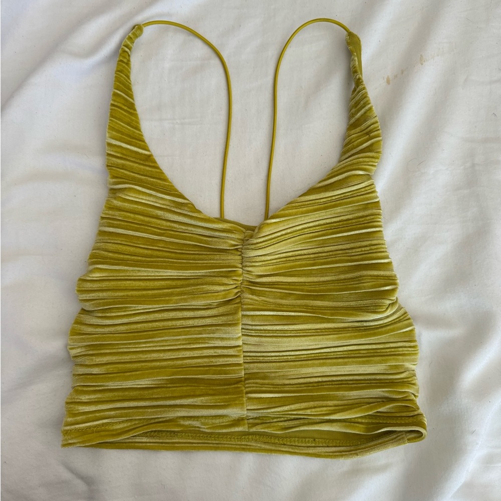 Urban outfitters tank top green velvet